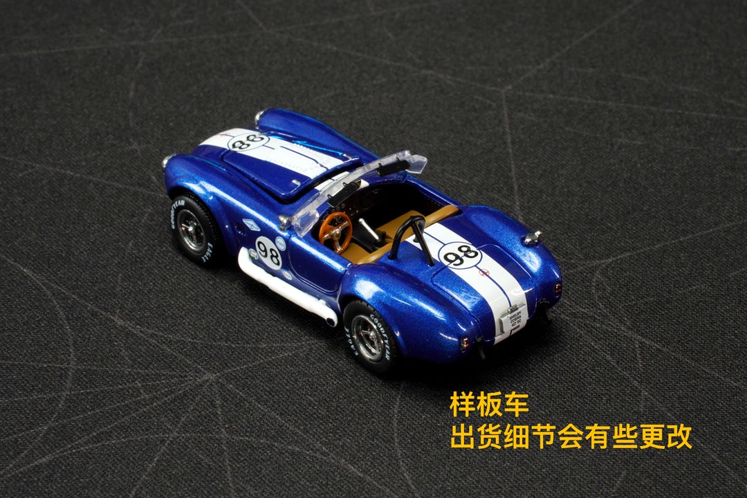 [Preorder] Fine works64 1:64 Shelby COBRA 427 S/C - #98 Blue Champion