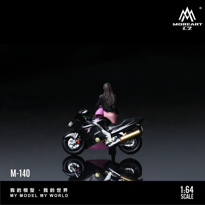 [Preorder] MoreArt 1:64 Honda CBR 1100XX Black Pink Motorcycle Girl MO222140