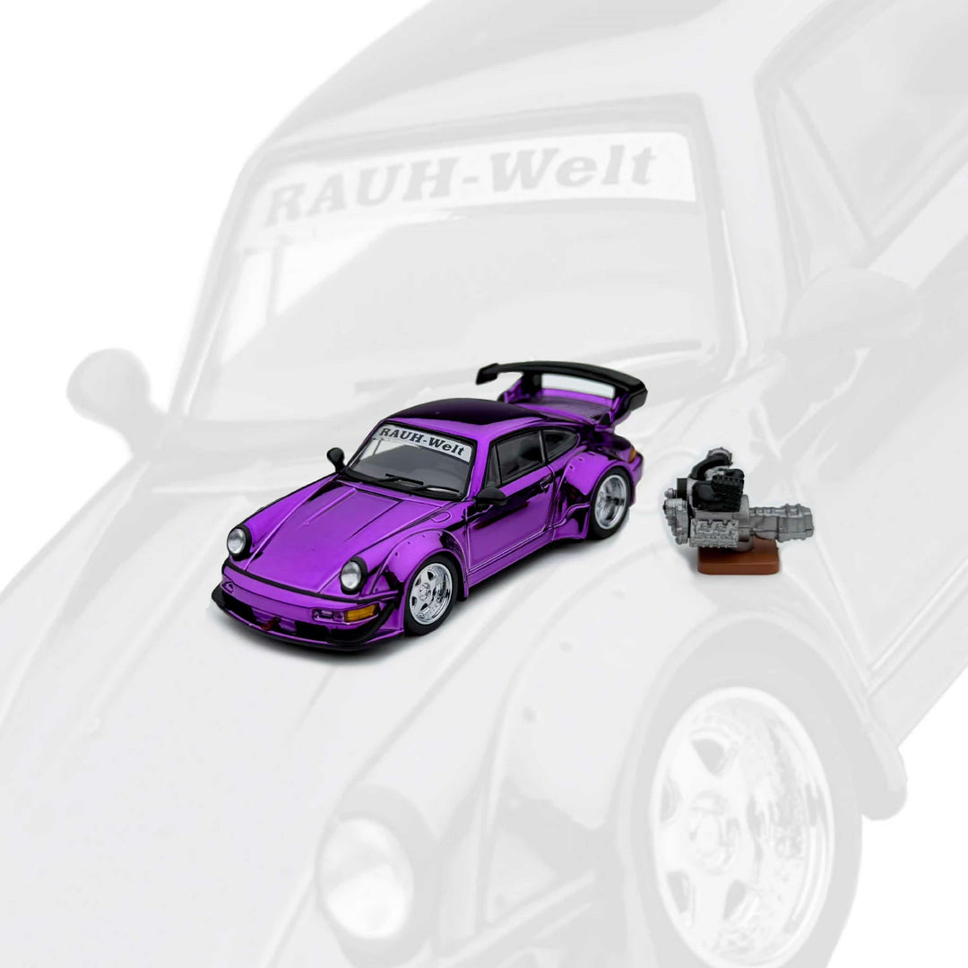[Preorder] MOTORHELIX 1:64 Porsche RWB 964 Chrome Purple M62111DZ-YJ