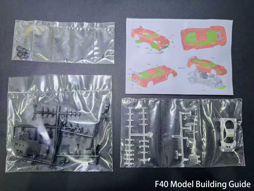 Elite Collectibles 1:64 F40 Original color and unpainted parts kit