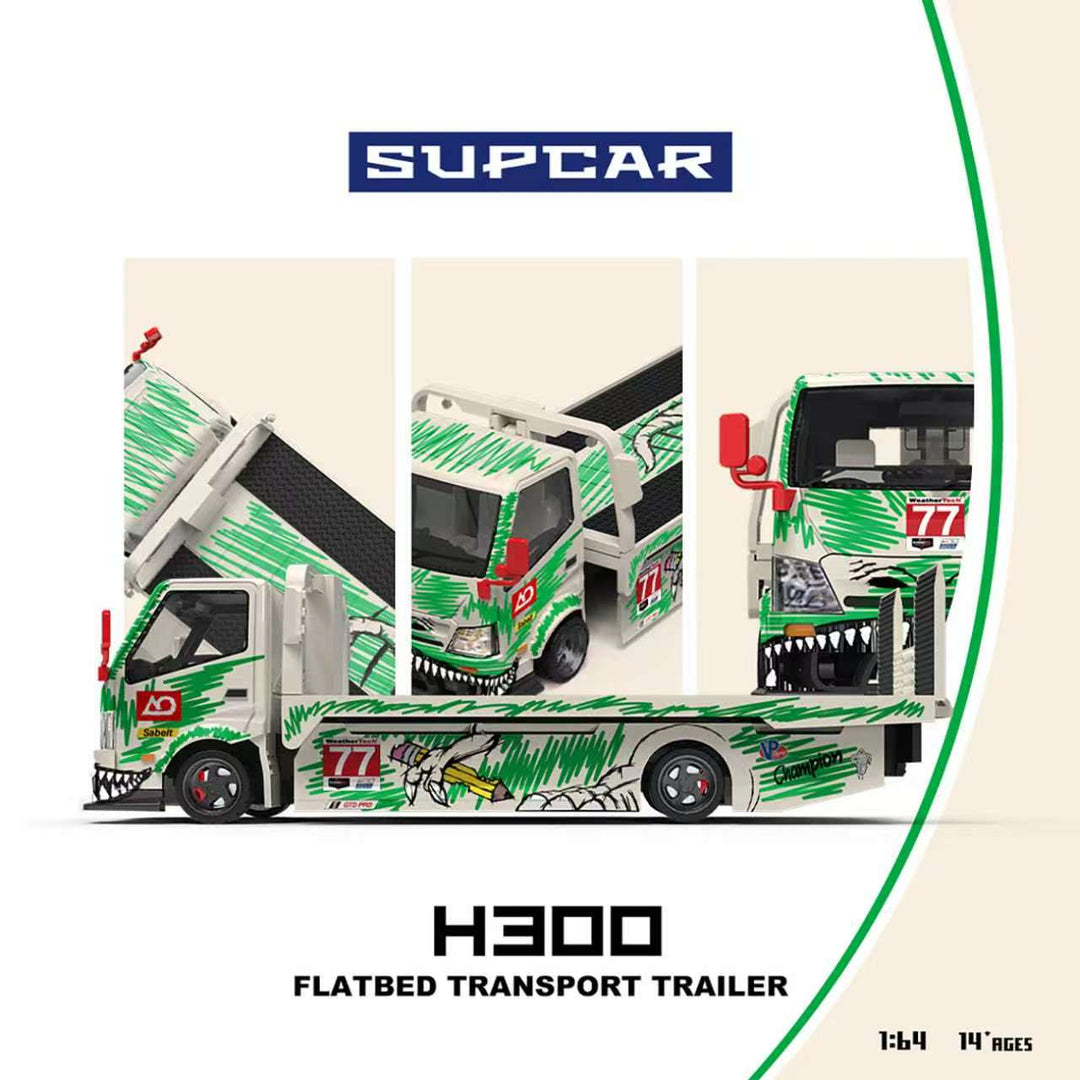 [Preorder] SUPCAR 1:64 H300 Green Graffiti Dino Livery SC647250