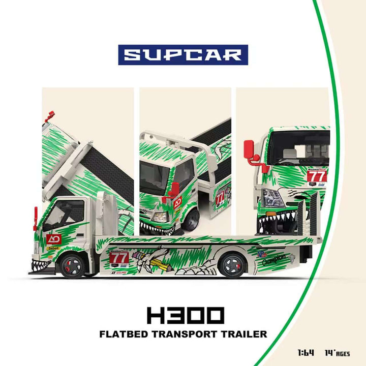 [Preorder] SUPCAR 1:64 H300 Green Graffiti Dino Livery SC647250