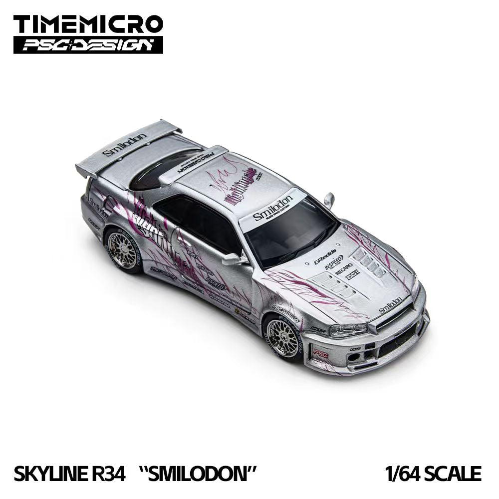 [Preorder] TimeMicro × PSC DESIGN 1:64 R34 "SMILODON" Black Nightingale &amp; Silver (2 Colours) TM648409/ TM648410