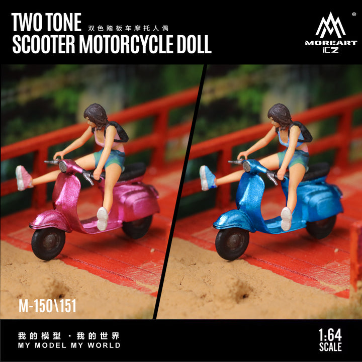 [Preorder] MoreArt 1:64 TWO TONE SCOOTER MOTORCYCLE DOLL (2 Colours)