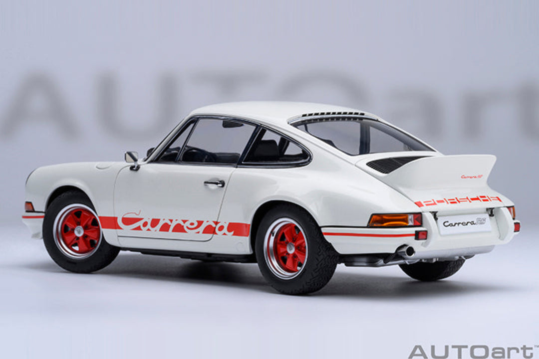 [Preorder] AutoArt 1:18 Porsche 911 Carrera 2.7 RS, GrandPrix White/Red Stripe 78030