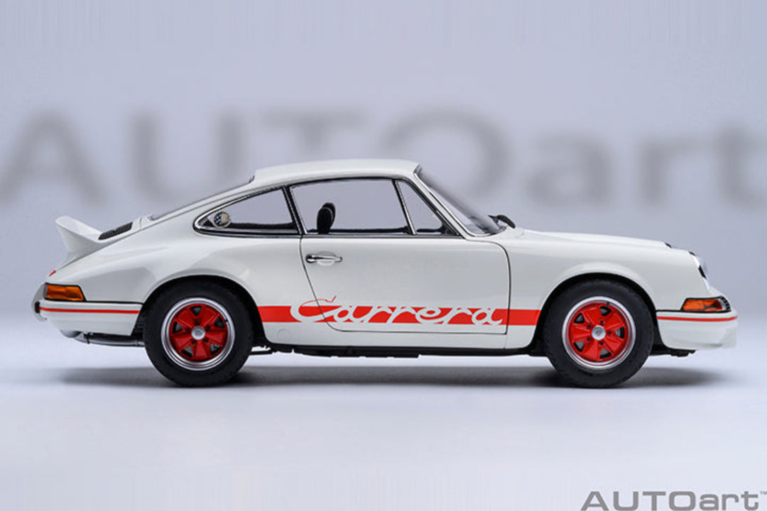 [Preorder] AutoArt 1:18 Porsche 911 Carrera 2.7 RS, GrandPrix White/Red Stripe 78030