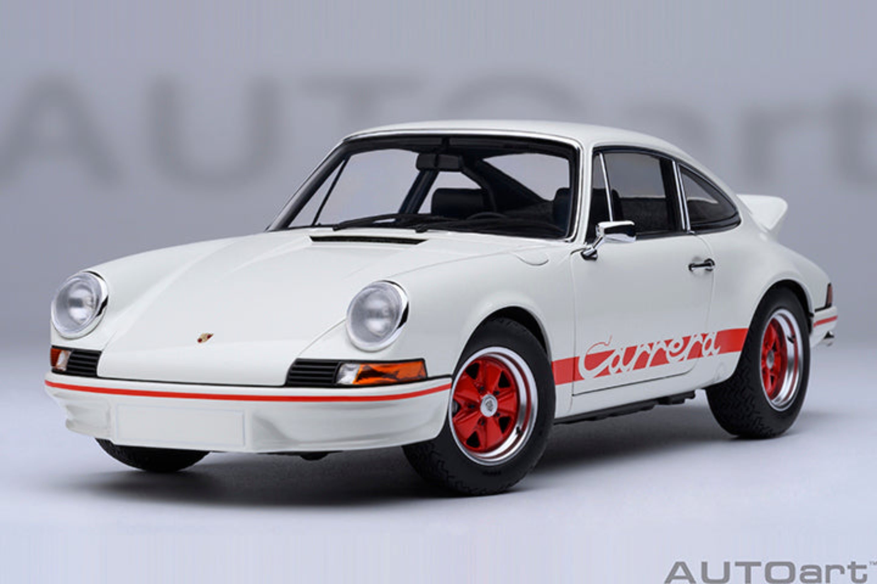 AutoArt 1:18 Porsche 911 Carrera 2.7 RS, GrandPrix White/Red