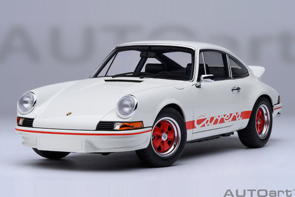 AUTOart 1/18 スケール Carrera RS 2.7 Porsche 911 Carrera 2.7 RS (Grand Prix White with Green