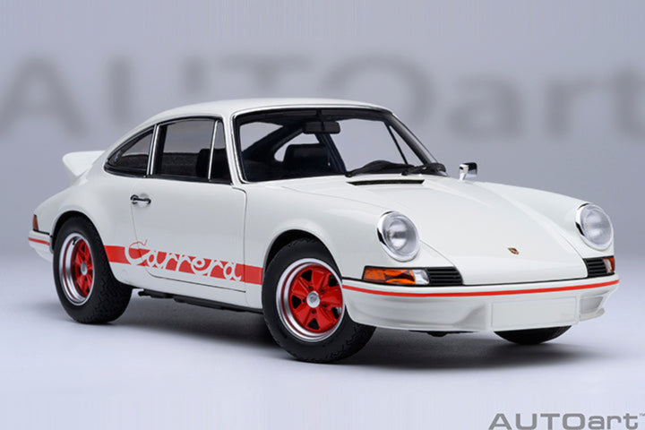 [Preorder] AutoArt 1:18 Porsche 911 Carrera 2.7 RS, GrandPrix White/Red Stripe 78030