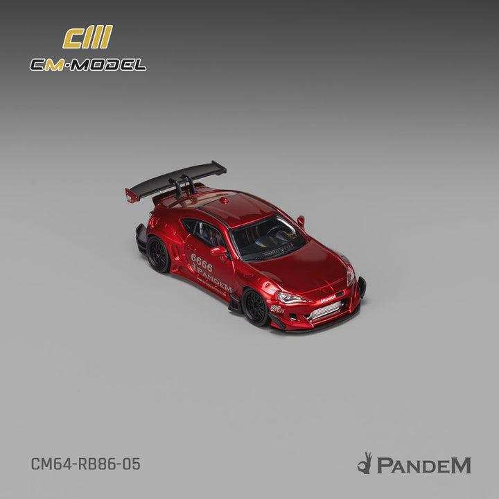 [Preorder] CM Model 1:64 Toyota GT86 Pandem Widebody V3.5 Metallic red CM64-RB86-05