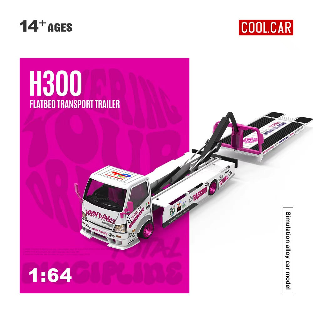Preorder] Cool Car 1:64 Hino H300 FLATBED TRANSPORT TRAILER