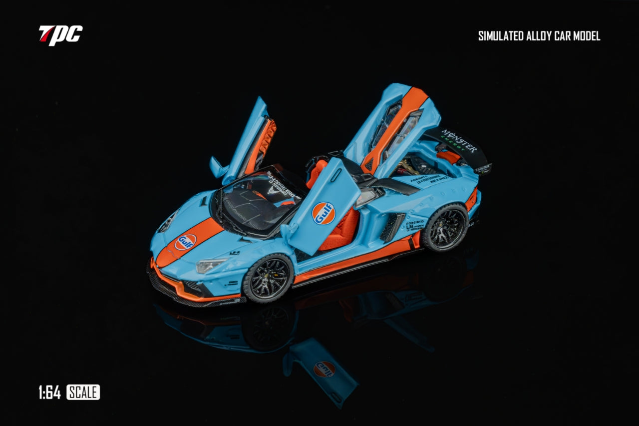 1/64 TPC Rhino アヴェンタドール　LP720-4 LBWK ガルフ TPC x Rhino Model 1:64 Lamborghini LP720-4 Roadster Wide