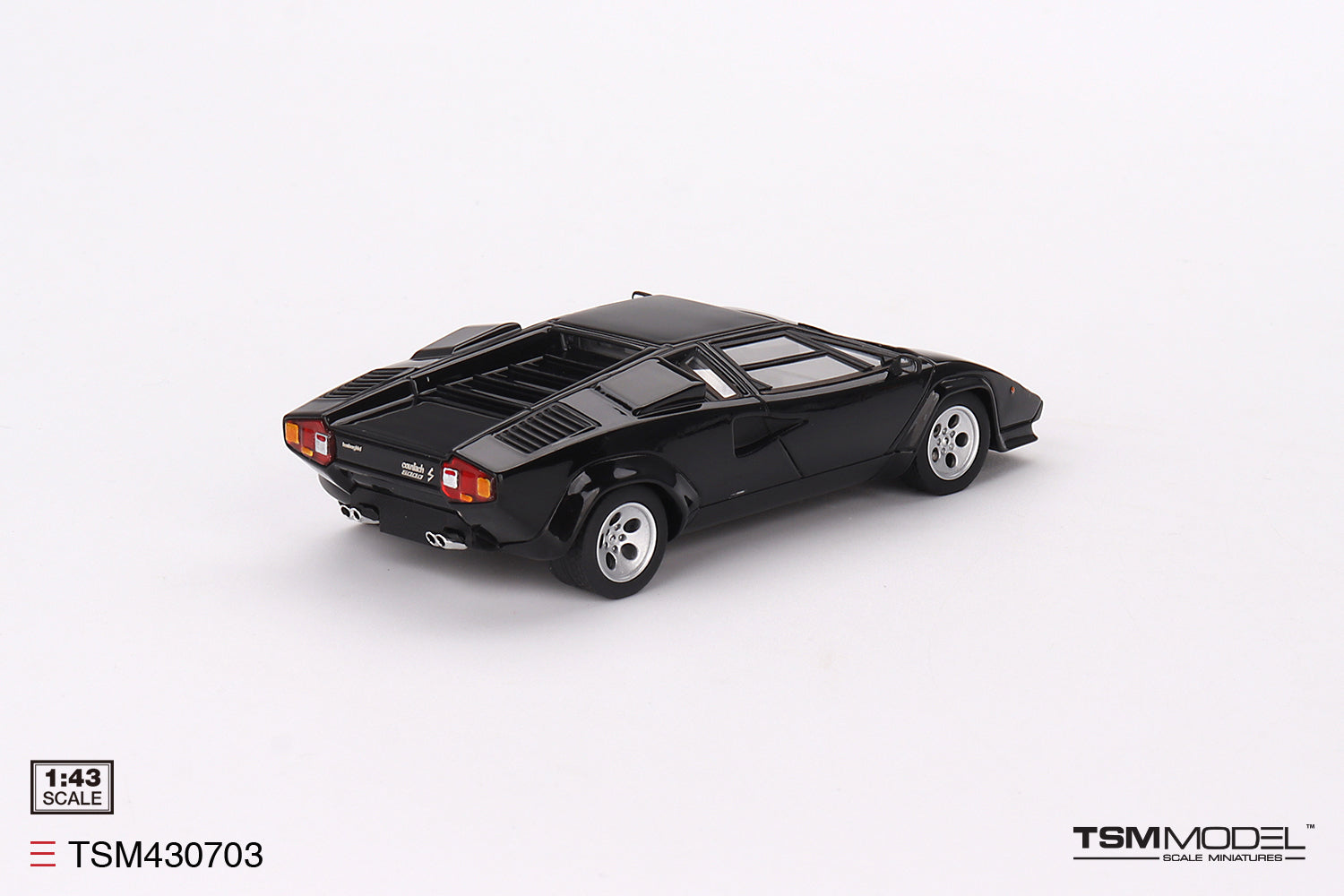 TSM 1:43 Lamborghini Countach 5000S Black TSM430703 – Horizon Diecast