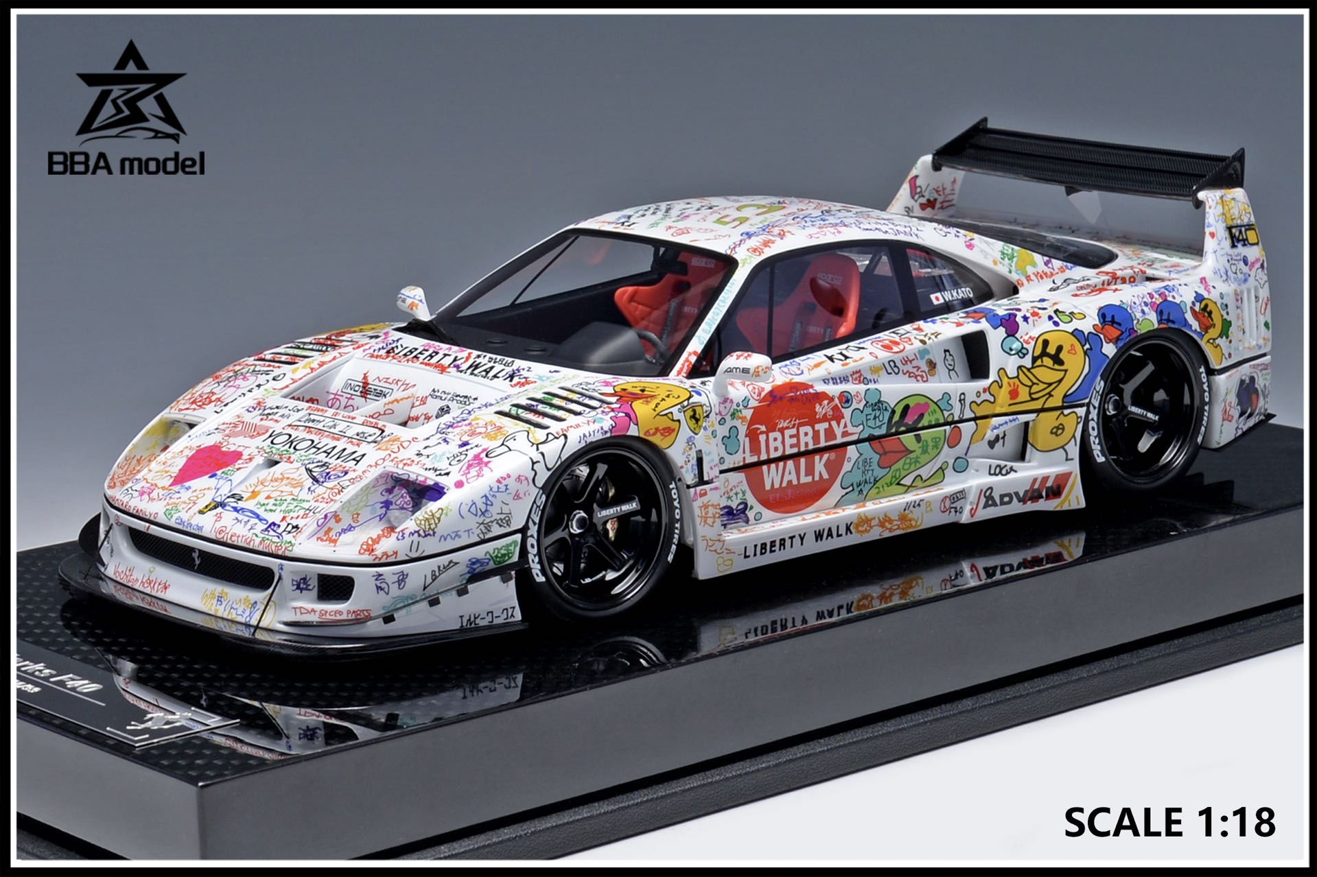 Preorder] BBA model 1:18 Ferrari F40 LBWK Widebody Hand-Drawn
