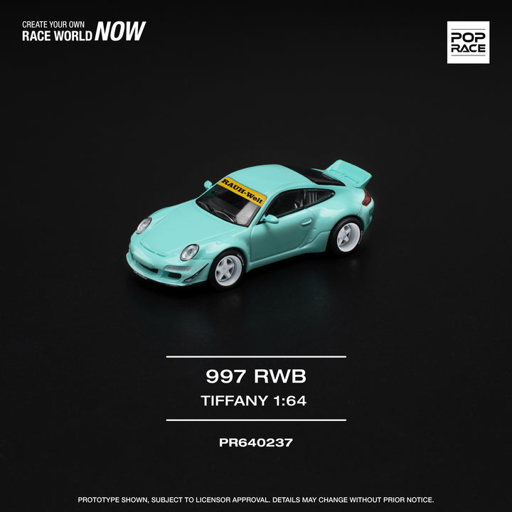 [Preorder] POPRACE 1:64 Porsche RWB 997 TIFFANY BLUE Tiffany Blue PR640237