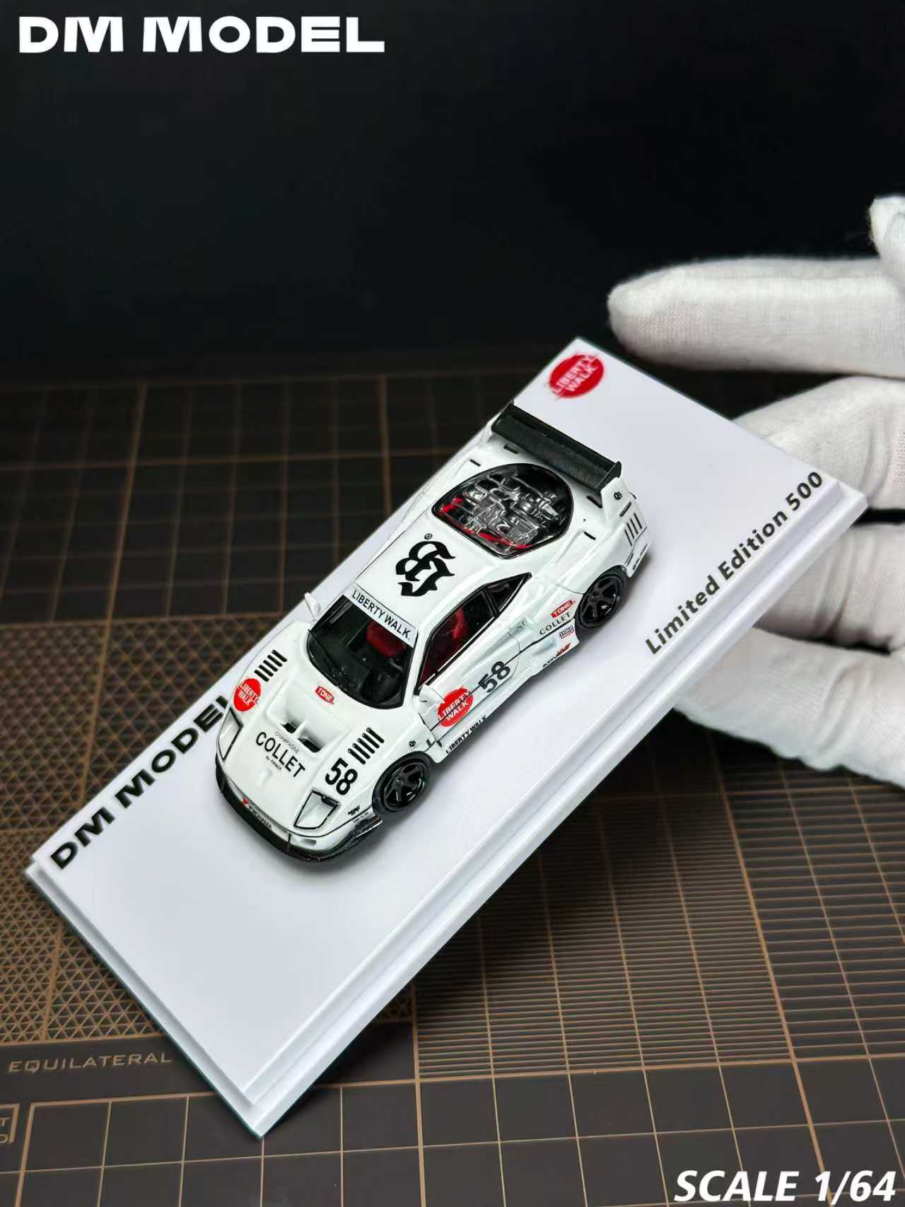 Preorder] DM Model 1:64 LBWK Ferrari F40 White (2 Versions