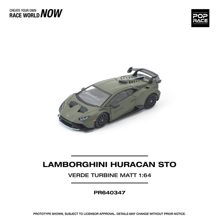 [Preorder] POPRACE 1:64 LAMBORGHINI HURACAN STO VERDE TURBINE MATT PR640347