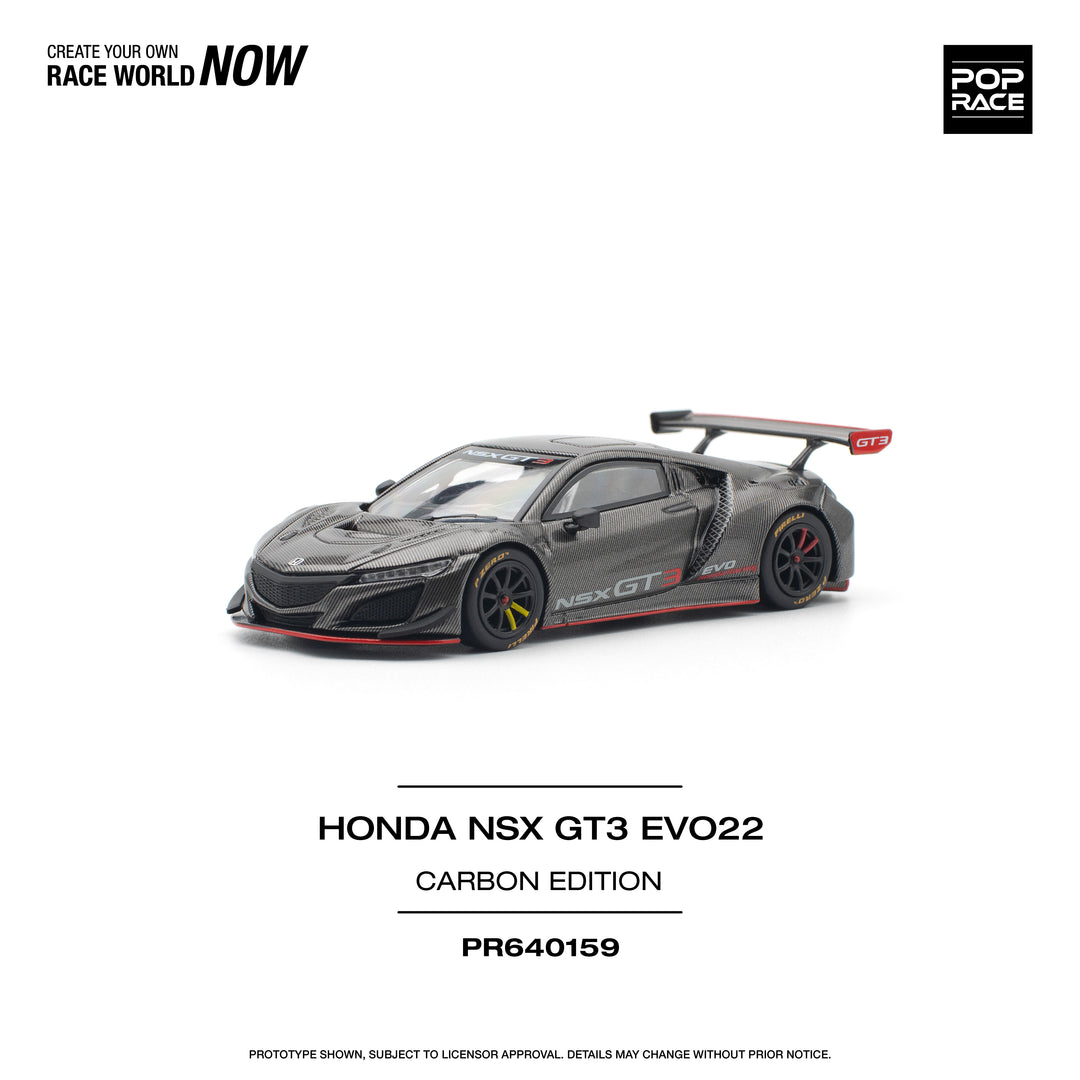 [Preorder] POPRACE 1:64 HONDA NSX GT3 EVO22 CARBON EDITION