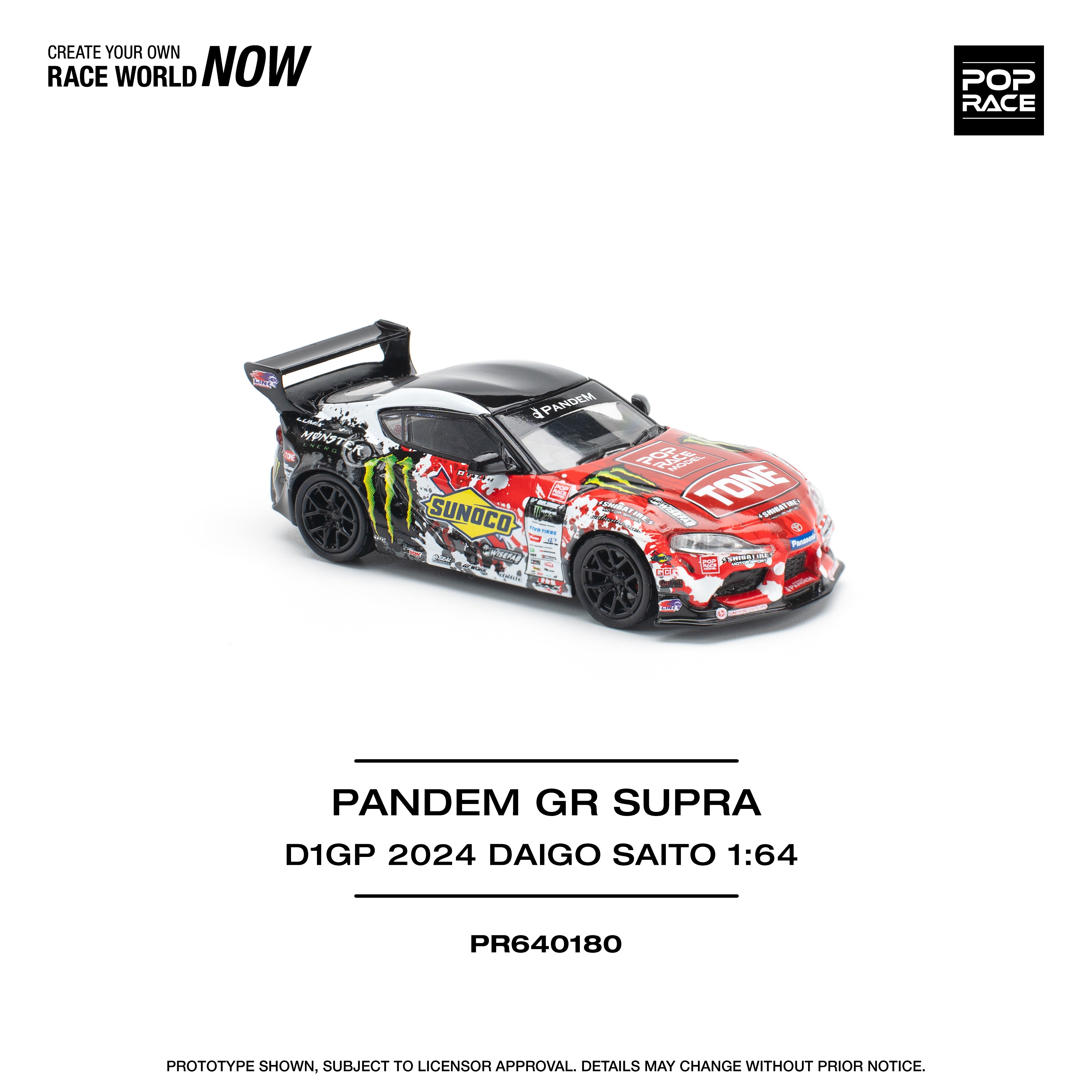 POPRACE 1:64 PANDEM GR SUPRA D1GP 2024 DAIGO SAITO PR640180