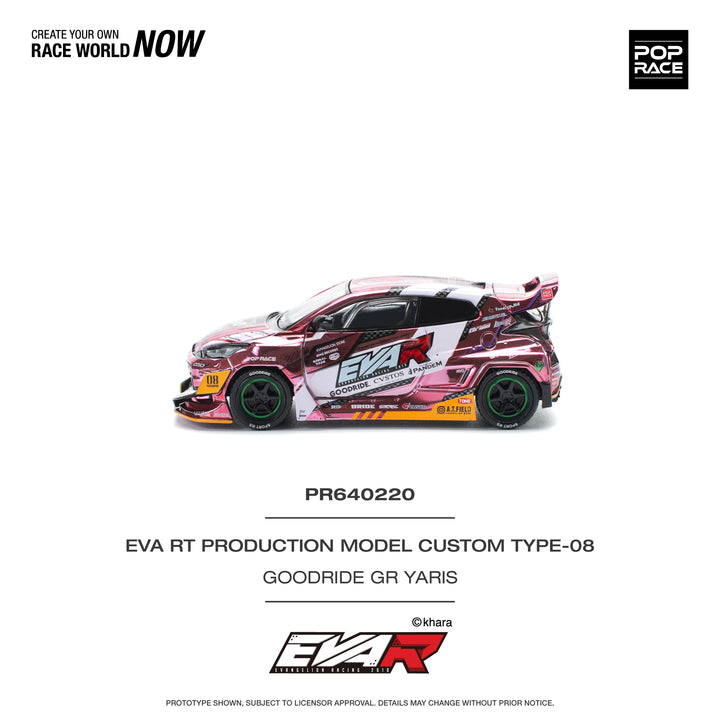 POPRACE 1:64 EVA RT PRODUCTION MODEL CUSTOM TYPE-08 GOODRIDE GR YARIS PR640220