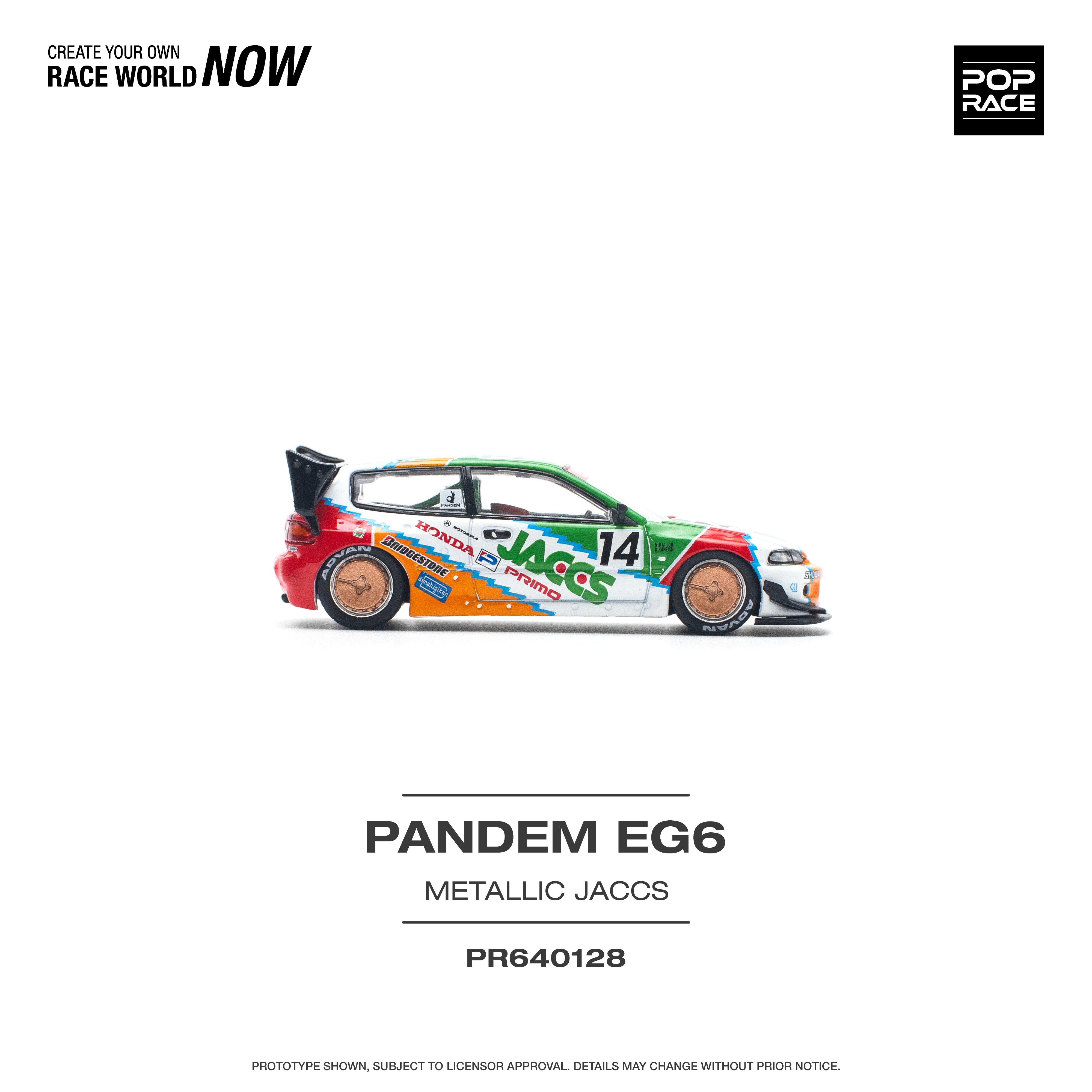 POPRACE 1:64 PANDEM CIVIC EG6 v1.5 JACCS PR640128 – Horizon Diecast