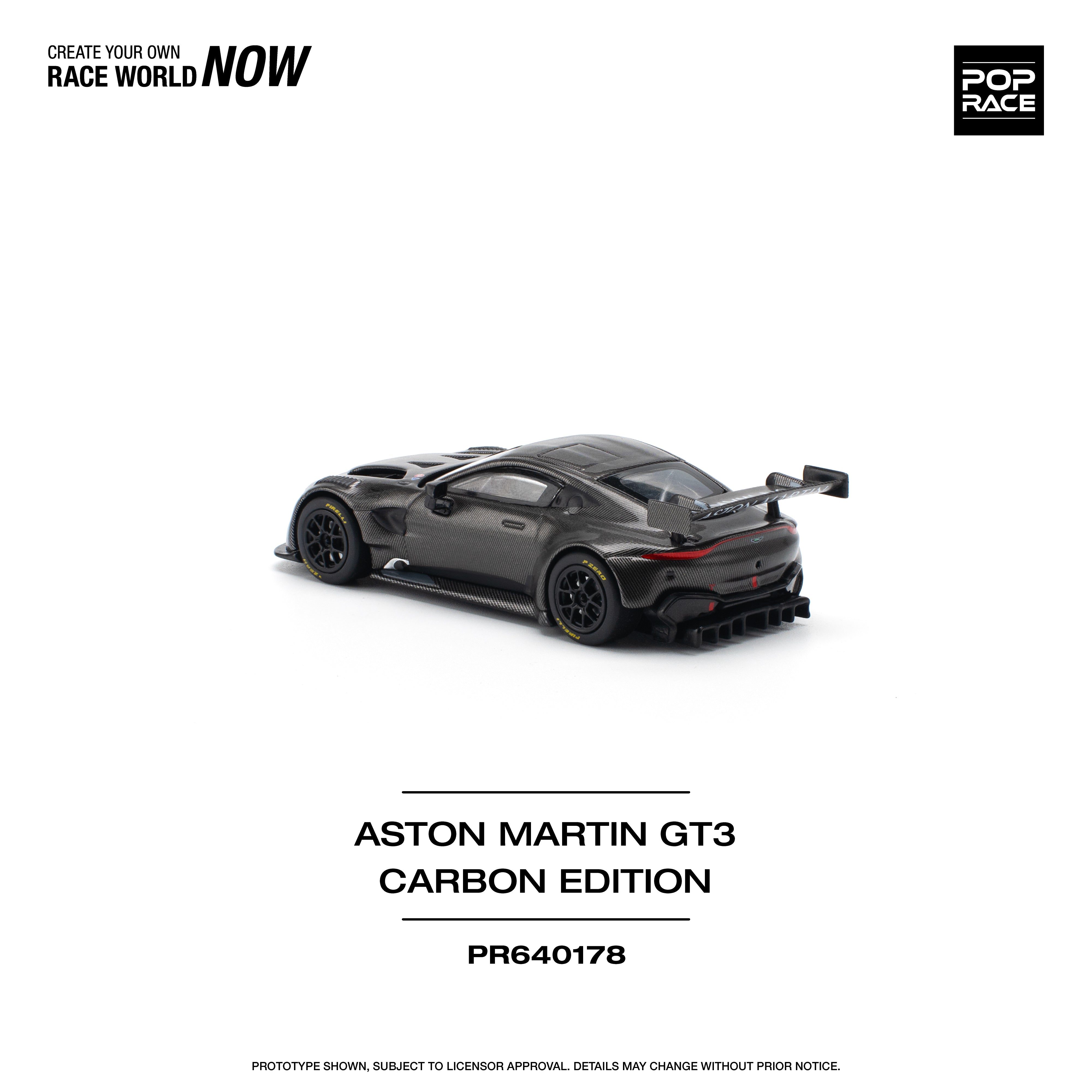 POPRACE 1:64 ASTON MARTIN VANTAGE GT3 CARBON EDITION PR640178