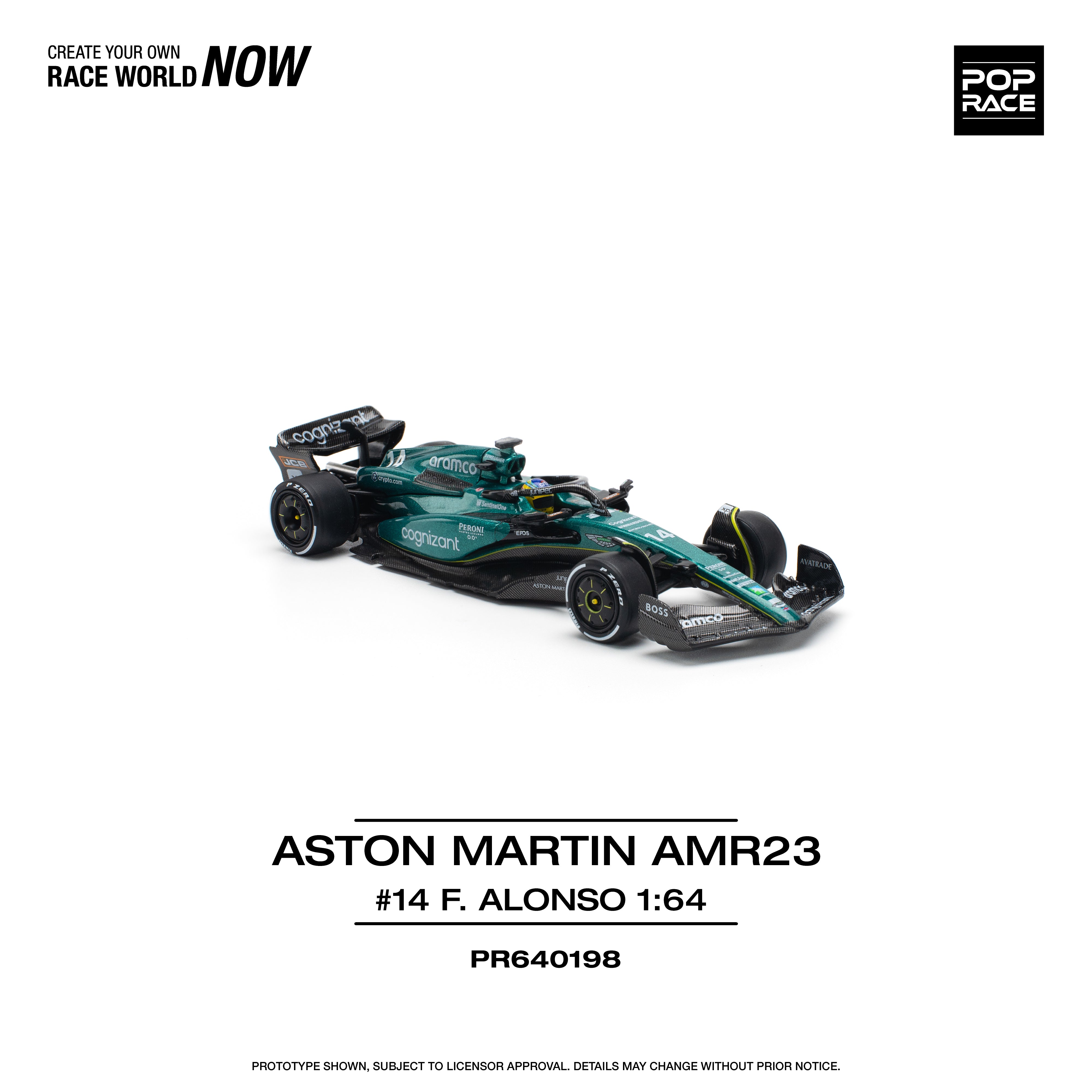 Preorder] POPRACE 1:64 ASTON MARTIN AMR23 F1 - #14 F. ALONSO