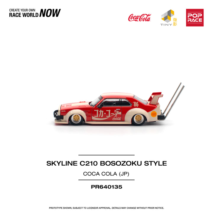 [Preorder] POPRACE 1:64 NISSAN SKYLINE C210 KAIDO RACER (BOSOZOKU STYLE) - COCA COLA JP