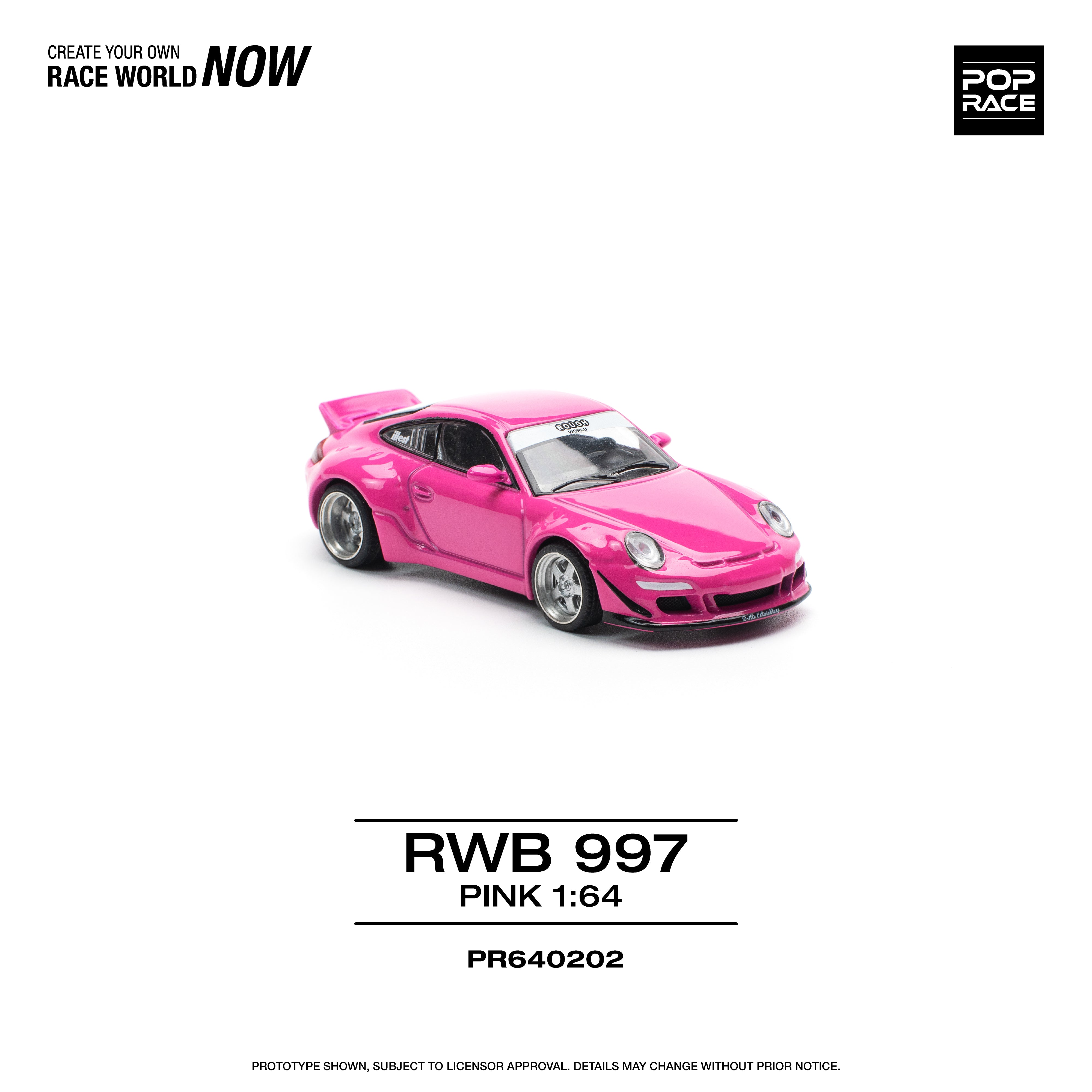 Preorder] POPRACE 1:64 RWB 997 - PINK – Horizon Diecast