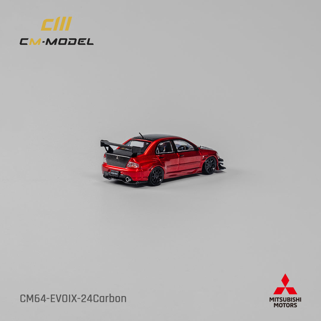[Preorder] CM Model 1:64 Mitsubishi Lancer EvoIX Metallic Red with Carbon Hood