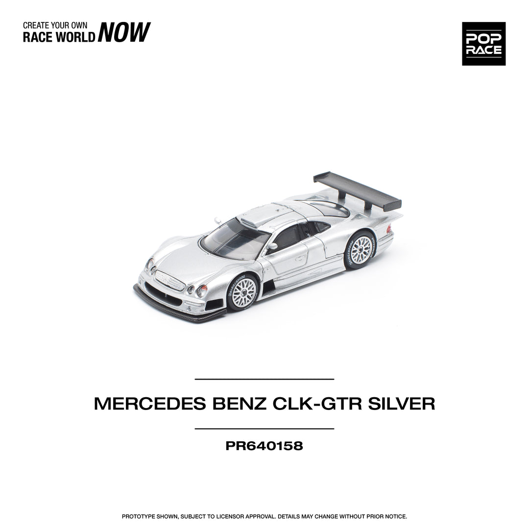 [Preorder] POPRACE 1:64 MERCEDES-BENZ AMG CLK GTR - SILVER