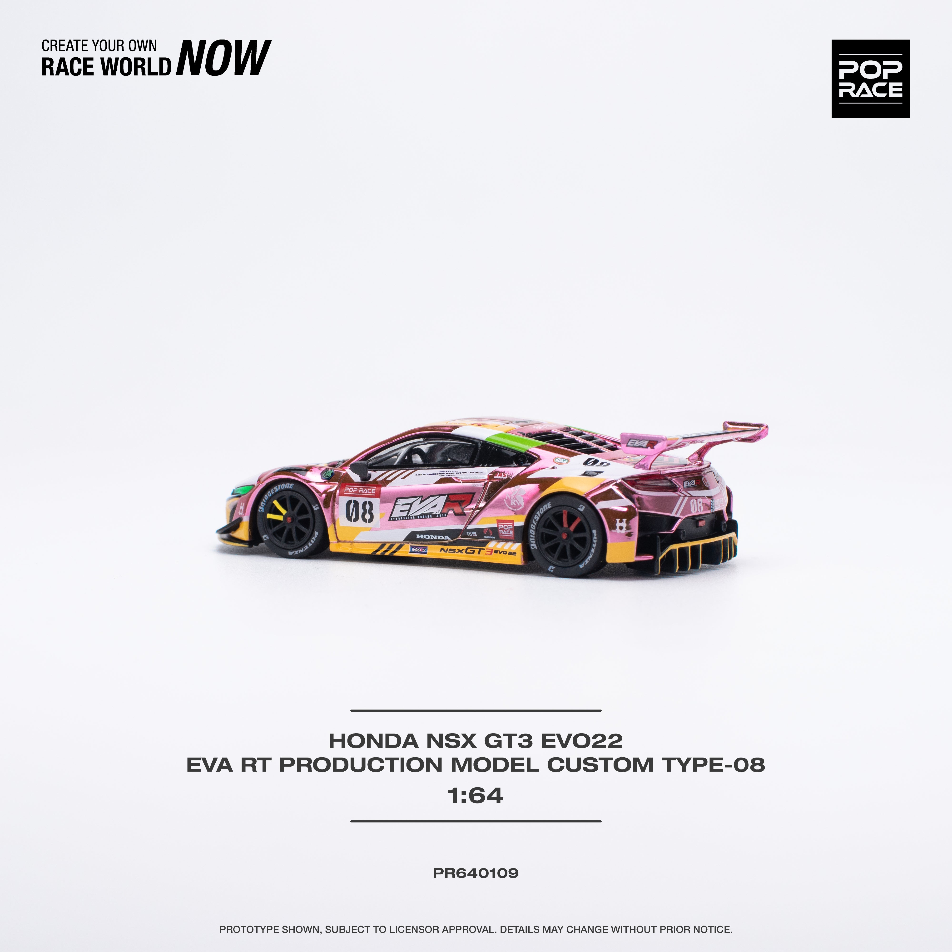 EXPO 水彩画 SHO POPRACE 1:64 HONDA NSX GT3 EVO22 EVA RT PRODUCTION MODEL CUSTOM