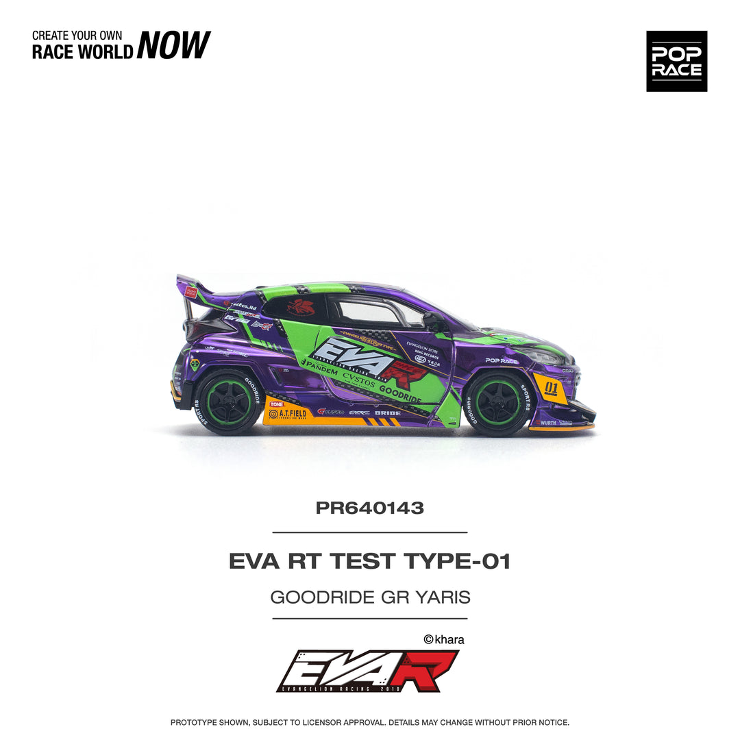 POPRACE 1:64 TOYOTA EVA RT TEST TYPE-01 GOODRIDE GR YARIS PR640143