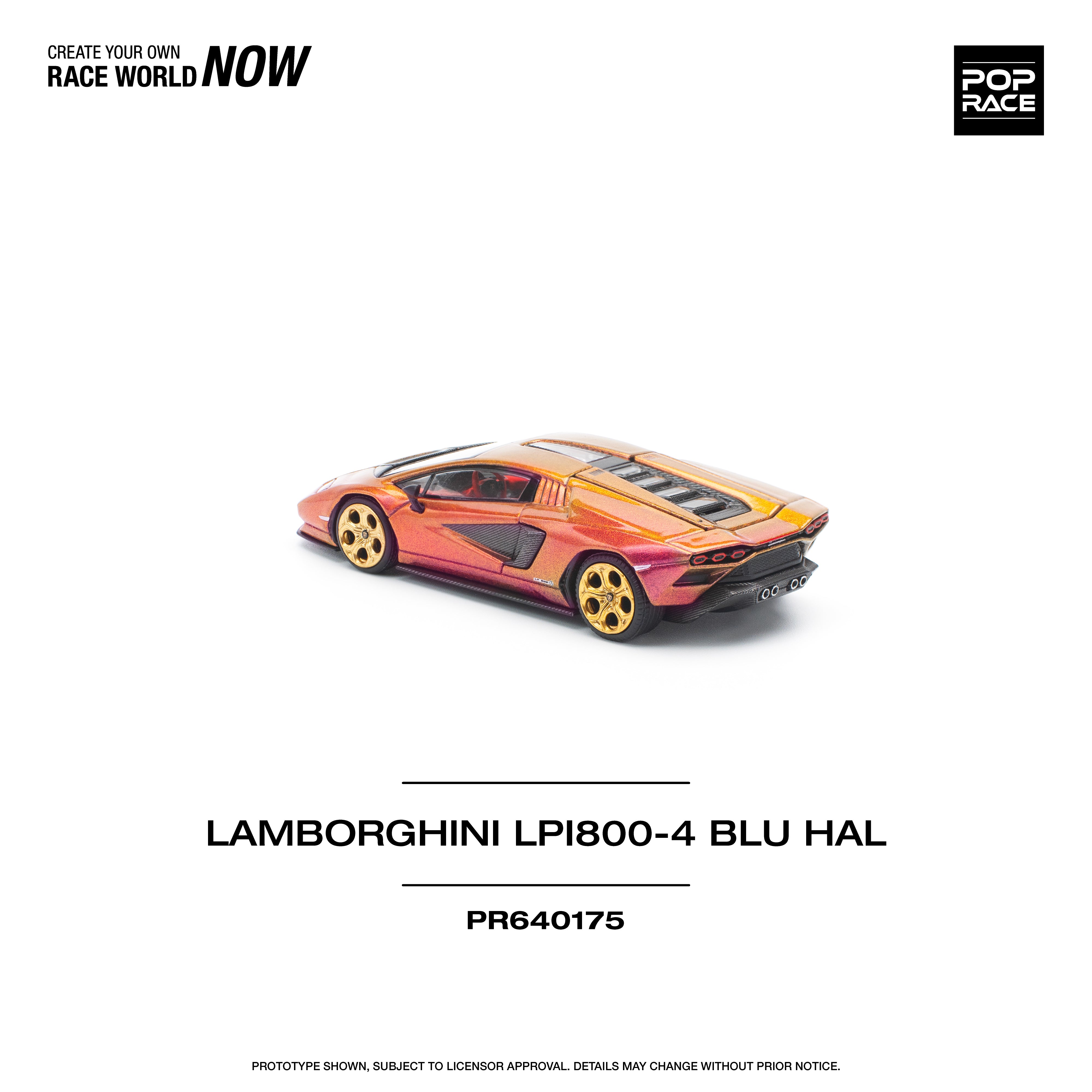POPRACE 1:64 LAMBORGHINI COUNTACH LP 800-4 - BLU HAL PR640175