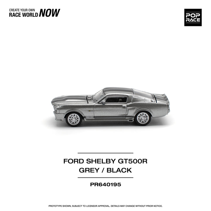 [Preorder] POPRACE 1:64 1967 SHELBY MUSTANG GT500 GREY/BLACK