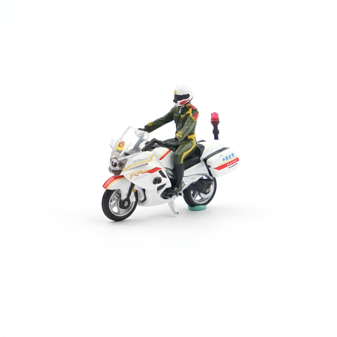 [Preorder] XCARTOYS 1:64 BAIC BJ80 People's Police Motorcycle Escort Set - Green