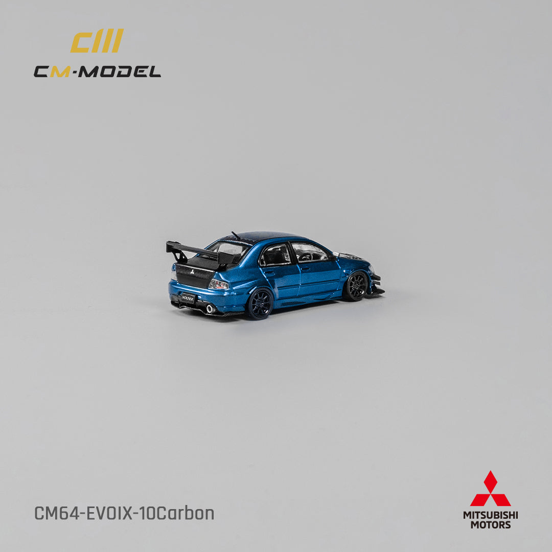 [Preorder] CM Model 1:64 Mitsubishi Lancer EvoIX Metallic Blue -Carbon Hood