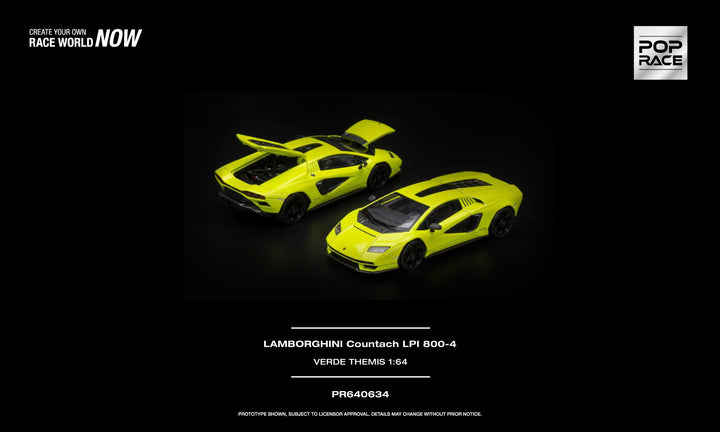 [Preorder] POPRACE 1:64 LAMBORGHINI COUNTACH LPI 800-4 VERDE THEMIS PR640634