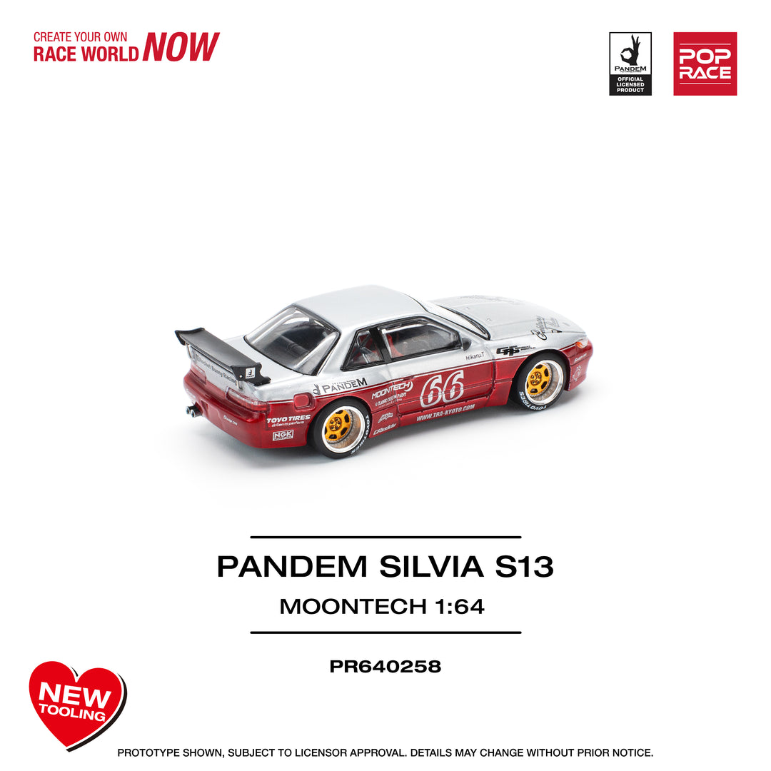 [Preorder] POPRACE 1:64 Panden Silvia S13 - Moontech Red PR640258