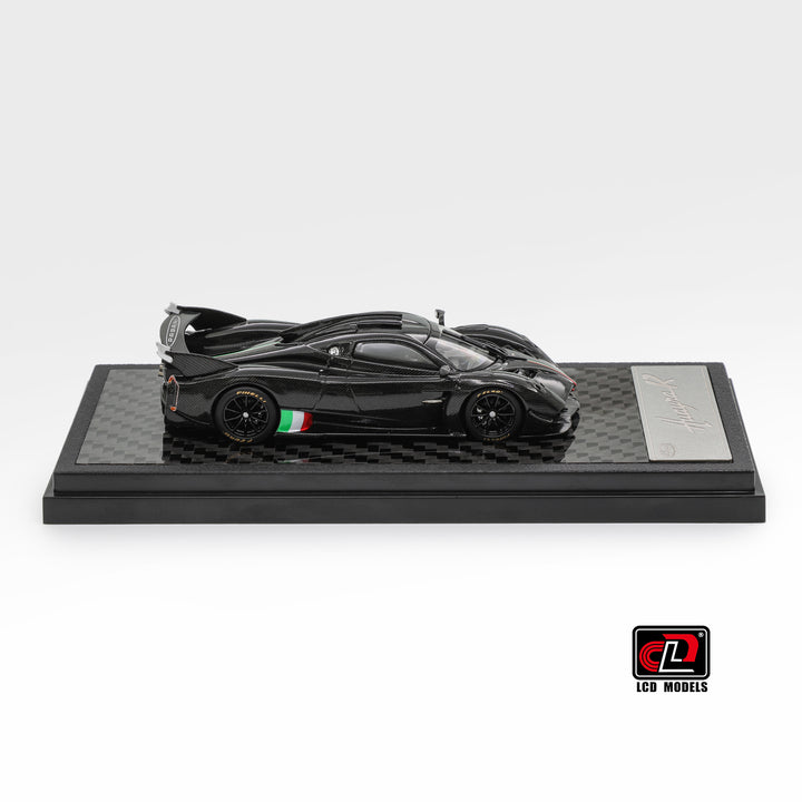 [Preorder] LCD 1:64 Pagani Huayra R Carbon Black with Italian flag LCD64028-CBI