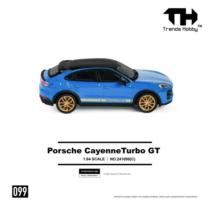 [Preorder] Trends Hobby 1:64 Porsche Cayenne Turbo GT - Blue 241090(C)