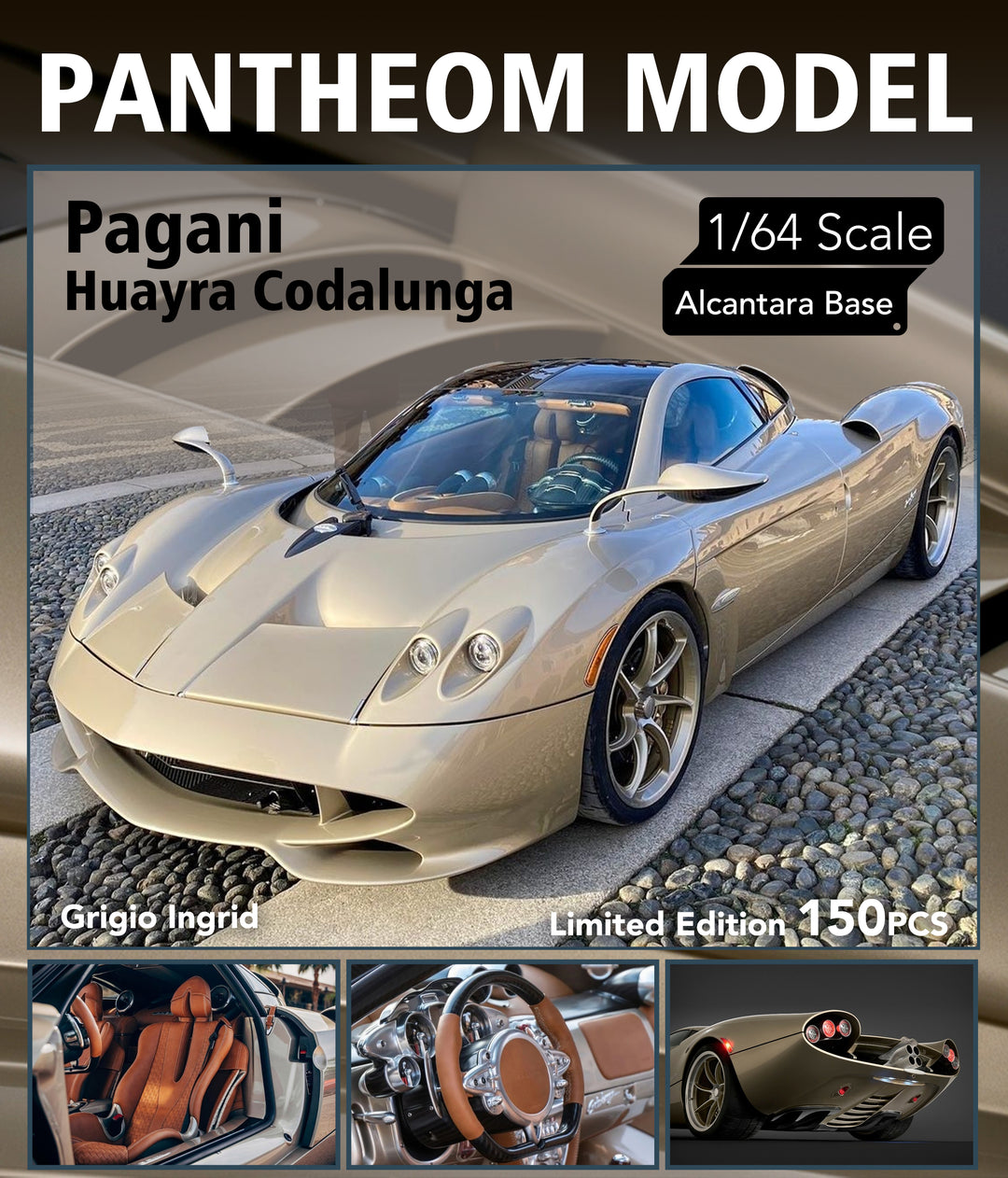 [Preorder] Pantheom Model 1:64 Pagani Huayra Codalunga Long Tail Version (3 Colours)