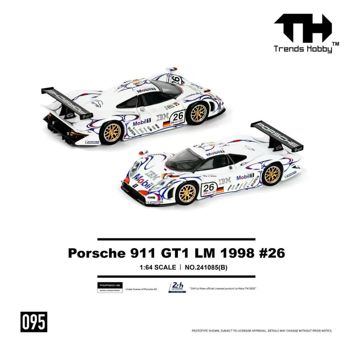 [Preorder] Trends Hobby 1:64 Porsche 911 GT1 LM 1988 #26 - Champion 241085(B)