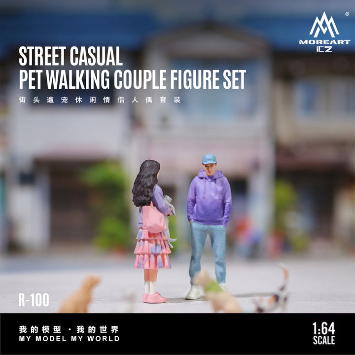 [Preorder] MoreArt 1:64 STREET CASUALPET WALKING COUPLE FIGURE SET MO223100