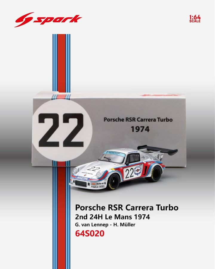 [Preorder] Spark 1:64 Porsche 911 Carrera RSR (7 Colours) 64S020/64S030/64S031/64S032/64S033/64S034/64S054