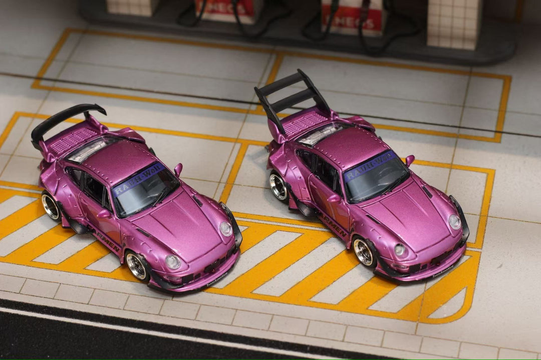 [Preorder] Street Weapon 1:64 Porsche RWB 993 Carmen Purple Metallic (2 Version)
