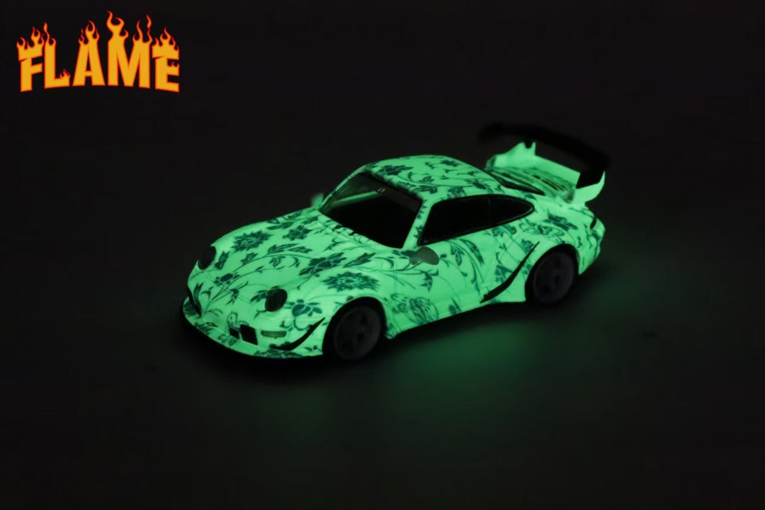 Flame 1:64 Porsche RWB 993 964 Green Ocean Luminous (2 Colours)