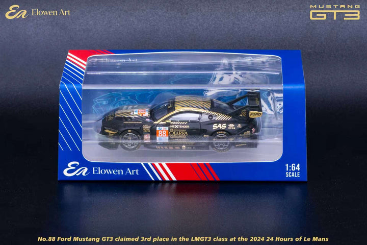 [Preorder] Elowen Art 1:64 Ford Mustang GT3 Black 