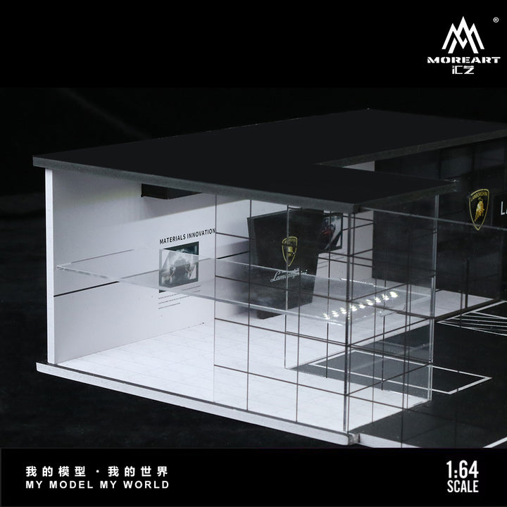 [Preorder] MoreArt 1:64 TWO-LAYER ASSEMBLY SHOWROOM LAMBORGHINI SHOP MO936013