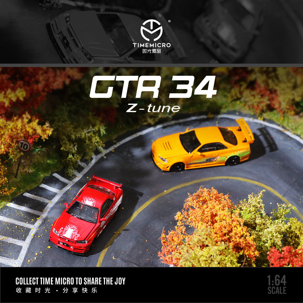 TimeMicro 1:64 Nissan GTR R34 Z Tune (2 Colours) TM643435/TM643436